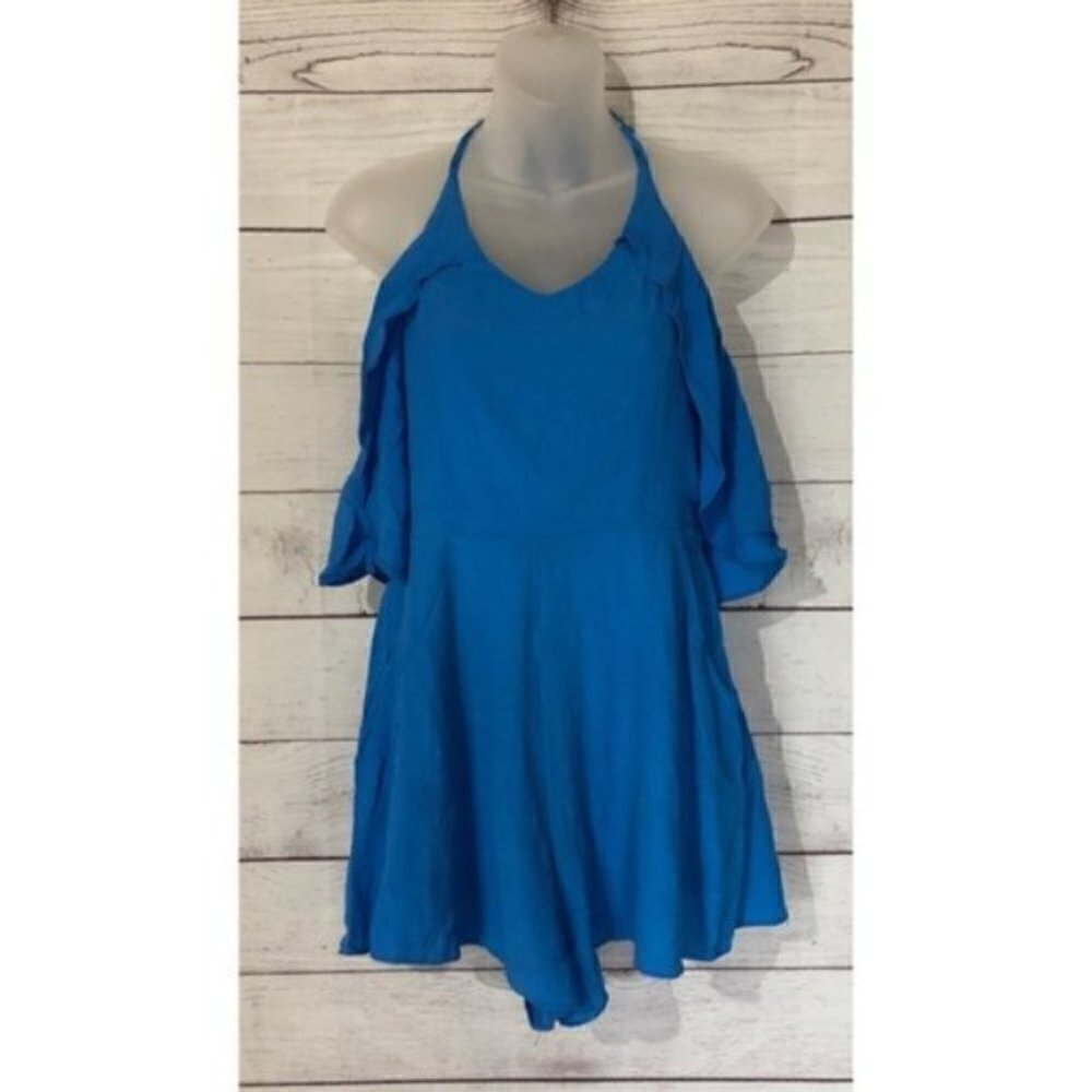 Boutique Very J Blue Halter Romper S